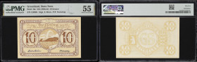 GREENLAND. Gronlands Styrelse. 10 Kroner, ND (1926-52). P-16e. PMG About Uncirculated 55.