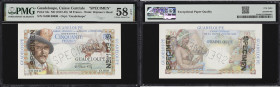 GUADELOUPE. Caisse Centrale de la France d'Outre-Mer. 50 Francs, ND (1947-49). P-34s. Specimen. PMG Choice About Uncirculated 58 EPQ.