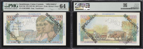 GUADELOUPE. Caisse Centrale de la France d'Outre-Mer. 500 Francs, ND (1947-49). P-36s. Specimen. PMG Choice Uncirculated 64.