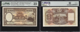 HONG KONG (SAR). Hong Kong & Shanghai Banking Corporation. 5 Dollars, 1.4.1941. P-173d. KNB61c. PMG Very Fine 25.