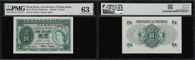 HONG KONG (SAR). Lot of (5). Government of Hong Kong. 1, 5, & 10 Cents, 1 Dollar, 1956-59 & ND (1961-81). P-324Aa, 324Ab, 325b, 326 & 327. About Uncir...