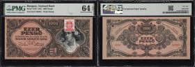 HUNGARY. Lot of (2). Magyar Nemzeti Bank. 1000 & 1,000,000 Pengo, 1945. P-118b & 122. PMG Choice Uncirculated 64 EPQ to Gem Uncirculated 66 EPQ.