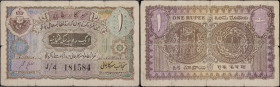 INDIA - PRINCELY STATES. Government of Hyderabad. 1 Rupee, ND (1939-46). P-S271c. Fine.