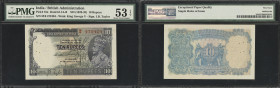 INDIA. Government of India. 10 Rupees, ND (1928-35). P-16a. Jhun&Rez 3.8.1A-B. PMG About Uncirculated 53 EPQ.