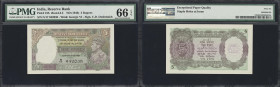INDIA. Reserve Bank of India. 5 Rupees, ND (1943). P-18b. Jhun4.3.2. PMG Gem Uncirculated 66 EPQ.
