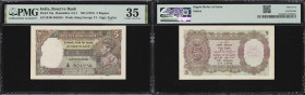 INDIA. Lot of (4). Reserve Bank of India & Government of India. 1, 5, & 10 Rupees, 1940 & ND (1937-43). P-18a, 19b & 25a. PMG Choice Very Fine 35 to A...