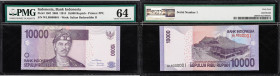 INDONESIA. Lot of (4). Bank Indonesia. 2000, 10,000, & 50,000 Rupiah, 2005-16. P-150f, 152f, 155c & 157e. Serial Number 1's. PMG Choice Uncirculated 6...