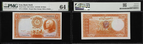 IRAN. Bank Melli Iran. 20 Rials, ND (1941). P-34Ae. PMG Choice Uncirculated 64.