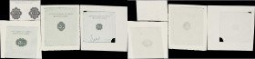 IRAN. Lot of (4). Bank Melli Iran. 10, 50, 500, & 1000 Rials, ND (1932-34). P-Unlisted. Counter Proofs. About Uncirculated.
