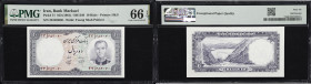 IRAN. Bank Markazi Iran. 10 Rials, ND (1961). P-71. PMG Gem Uncirculated 66 EPQ.
