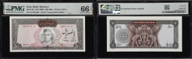 IRAN. Bank Markazi Iran. 500 Rials, ND (1969). P-88. PMG Gem Uncirculated 66 EPQ.
