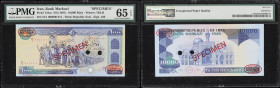 IRAN. Bank Markazi Iran. 10,000 Rials, ND (1981). P-134as. Specimen. PMG Gem Uncirculated 65 EPQ.