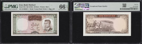 IRAN. Lot of (3). Bank Markazi Iran. 20, 50, & 100 Rials, ND (1965-73). P-78b, 85a & 91c. PMG Gem Uncirculated 66 EPQ to Superb Gem Uncirculated 67 EP...