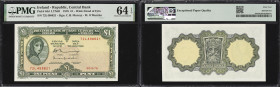 IRELAND. Lot of (4). Central Bank of Ireland. 1 & 5 Pounds, 1975-76. P-64d & 65c. LTN61a-b & LTN63. Consecutive Pairs. PMG Choice Uncirculated 64 to G...