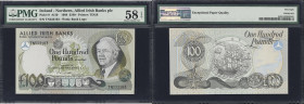 IRELAND, NORTHERN. Allied Irish Banks PLC. 100 Pounds, 1.12.1988. P-9. AI10. PMG Choice About Uncirculated 58 EPQ.