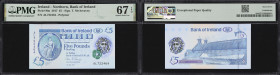 IRELAND, NORTHERN. Lot of (5). Bank of Ireland. 5 Pounds, 31.5.2017. P-90a. PMG Superb Gem Uncirculated 67 EPQ & 68 EPQ.