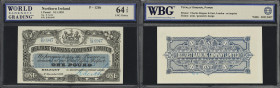 IRELAND, NORTHERN. Belfast Banking Company Limited. 1 Pound, 9.11.1939. P-126b. WBG Choice Uncirculated 64 TOP.