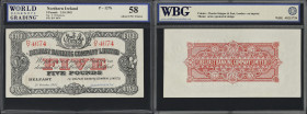IRELAND, NORTHERN. Belfast Banking Company Limited. 5 Pounds, 2.10.1942. P-127b. WBG Choice About Uncirculated 58.