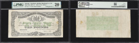 IRELAND, NORTHERN. Belfast Banking Company Limited. 10 Pounds, 1.1.1943. P-128b. BB73-74. Serial Number 2. PMG Very Fine 20.