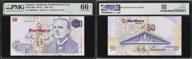 IRELAND, NORTHERN. Northern Bank. 50 Pounds, 19.1.2005. P-208a. NR131. PMG Gem Uncirculated 66 EPQ.