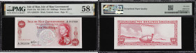 ISLE OF MAN. Lot of (3). Isle of Man Government. 10 Shillings, 50 New Pence, & 1 Pound, ND (1961-83). P-24a, 33a & 40b. PMG Choice About Uncirculated ...