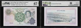 ISLE OF MAN. Lot of (3). Isle of Man Government. 10, 20, & 50 Pounds, ND (1983-2007). P-39a, 44a & 47a. PMG Gem Uncirculated 65 EPQ to Superb Gem Unci...