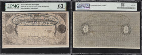 ITALIAN STATES. Banca di Bologna per le Legazini. 10 Scudi, ND (1853). P-S671r. Remainder. PMG Choice Uncirculated 63 EPQ.