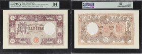 ITALY. Banca d'Italia. 1000 Lire, 12.10.1946. P-72c. PMG Choice Uncirculated 64.