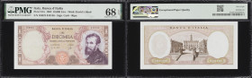 ITALY. Banca d'Italia. 10,000 Lire, 3.7.1962. P-97a. PMG Superb Gem Uncirculated 68 EPQ.