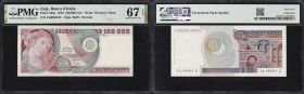 ITALY. Banca d'Italia. 100,000 Lire, 20.6.1978. P-108a. PMG Superb Gem Uncirculated 67 EPQ.
