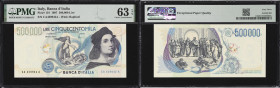 ITALY. Banca d'Italia. 500,000 Lire, 6.5.1997. P-118. PMG Choice Uncirculated 63 EPQ.
