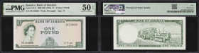 JAMAICA. Lot of (2). Bank of Jamaica. 1 Pound, 1960 (ND 1964). P-51Cd. Consecutive. PMG About Uncirculated 50 EPQ.