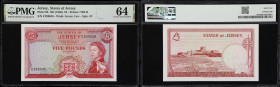 JERSEY. Treasury of The State of Jersey. 5 Pounds, ND (1963). P-9b. PMG Choice Uncirculated 64.