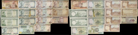 JORDAN. Lot of (15). Central Bank of Jordan. .5, 1 & 5 Dinars, ND (1975-92) & 1992-2005. P-13c, 14b, 17a, 17c, 17e, 18a, 18c, 23a, 34b & 35a. Very Fin...