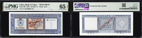 LIBYA. Bank of Libya. 1 Pound, 5.2.1963. P-30s. Specimen. PMG Gem Uncirculated 65 EPQ.