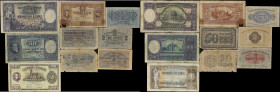 LITHUANIA. Lot of (9). Lietuvos Bankas. Mixed Denomination, 1922-30. P-7, 8, 9, 11, 12, 24, 25, 26 & 27. Good to Very Fine.
