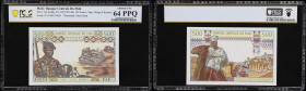 MALI. Banque Centrale du Mali. 500 Francs, ND (1973-84). P-12e. PCGS Banknote Choice Uncirculated 64 PPQ.