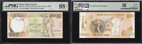 MALTA. Bank Centrali ta'Malta. 20 Liri, 1967 (ND 1994). P-48. PMG Superb Gem Uncirculated 68 EPQ.