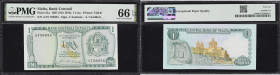 MALTA. Lot of (2). Bank Centrali ta'Malta. 1 & 5 Liri, 1967 (ND 1973). P-31a & 32b. PMG Choice Uncirculated 64 to Gem Uncirculated 66 EPQ.