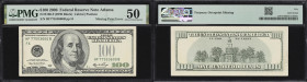 UNITED STATES. Fr. 2180-F. 2006 100 Dollar Federal Reserve Note. Atlanta. Missing Print Error. PMG About Uncirculated 50.