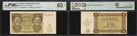 MIXED LOTS. Lot of (5). Croatia, Czech Republic & Latvia. Mixed Banks. Mixed Denominations, 1939-73. P-1k, 2b, 5b, 11 & 22a. PMG Extremely Fine 40 to ...