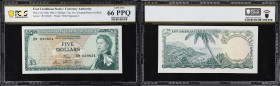 MIXED LOTS. Lot of (2). East Caribbean States & Fiji. East Caribbean Currency Authority & Central Monetary Authority. 1 & 5 Dollars, ND (1965-74). P-1...