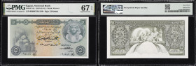 MIXED LOTS. Lot of (2). Egypt & Tunisia. Banque de l'Algerie & National Bank of Egypt. 1000 Francs on 100 Fr. & 5 Pounds, 1892 (ND 1942-43) & 1957-59....