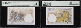 MIXED LOTS. Lot of (2). French Equatorial Africa & French West Africa. Banque de l'Afrique Occidentale & Institut d'Emission de l'Afrique Equatoriale ...