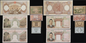 MIXED LOTS. Lot of (7). French Indo-China & Italy. Mixed Banks. Mixed Denominations, ND (1953) & 1959. P-85d, 86d, 88a, 89a, 89c & 109. Mixed Grades.