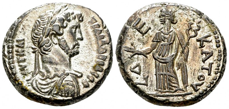 Hadrianus Bi Tetradrachm, Eirene reverse 

Hadrianus (117-138 AD). Billon Tetr...