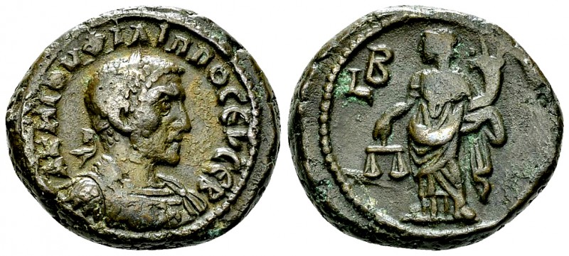 Philippus I AE Tetradrachm, Dikaiosyne reverse 

Philippus I Arabs (244-249 AD...