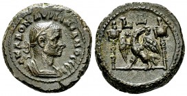 Aurelianus AE Tetradrachm, Eagle/vexilla reverse 

Aurelianus (270-275 AD). AE Tetradrachm (22 mm, 10.17 g), Egypt, Alexandria. Dated year 4 (272/27...