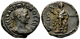 Probus AE Tetradrachm, Elpis reverse 

Probus (276-282 AD). AE Tetradrachm (20-21 mm, 7.71 g), Egypt, Alexandria. Dated year B (276/277).
Obv. A K ...