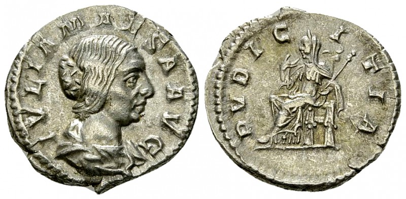 Iulia Maesa AR Denarius, Pudicita reverse 

Elagabalus (218-222 AD) for Iulia ...